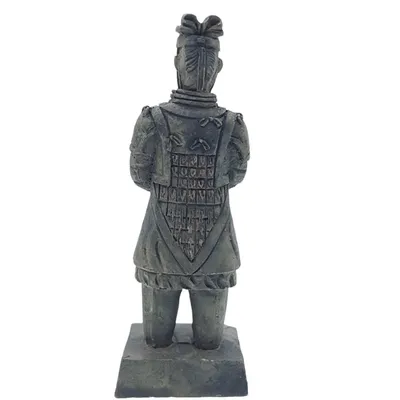 Statuette guerrier chinois Qin 5 L, hauteur 14 cm, décoration aquarium