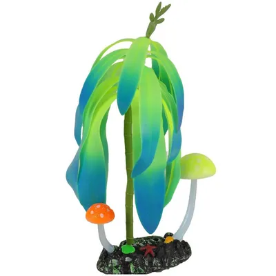 1 Arbre et champignon fluo décoration aquarium