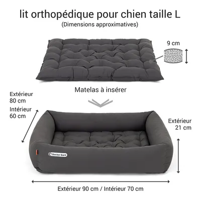 Doctor Bark Lit pour chien orthopédique Doctor Bark Lit pour chien orthopédique