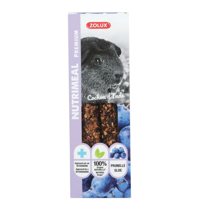 zolux - Friandises 2 sticks premium prunelle pour cochon d'inde, pour ronge