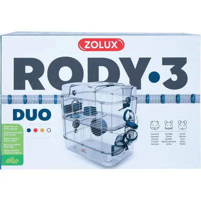 Cage Duo rody3. couleur Bleu taille 41 x 27 x  H 40.5 cm pour rongeur