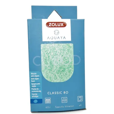 zolux - Filtre pour pompe classic 80, filtre CO 80 D mousse phosphate x 4.