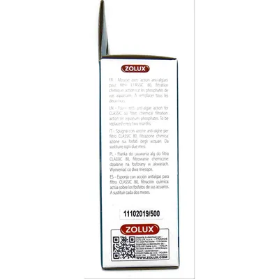 zolux - Filtre pour pompe classic 80, filtre CO 80 D mousse phosphate x 4.