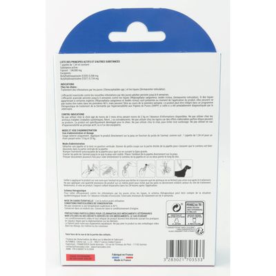 4 Pipettes Fipromedic 134 mg antiparasitaire Pour Chiens de 10 kg à 20 kg
