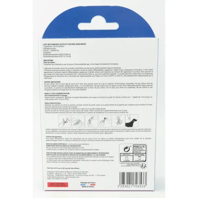 4 Pipettes Fipromedic 134 mg antiparasitaire Pour Chiens de 10 kg à 20 kg 4 Pipettes Fipromedic 134 mg antiparasitaire Pour Chiens de 10 kg à 20 kg