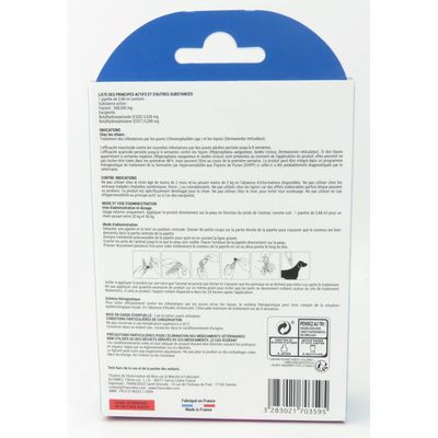 Francodex - 2 Pipettes Fipromedic 268 mg antiparasitaire Pour Chiens de 20