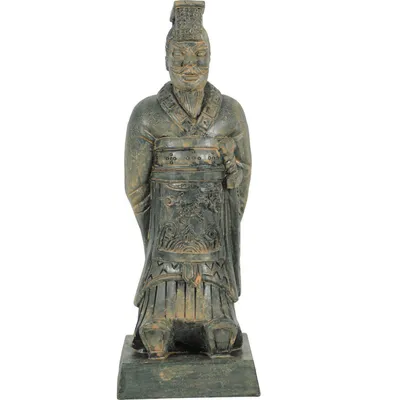 Statuette guerrier chinois Qin 3 L, hauteur 14.5 cm, décoration aquarium