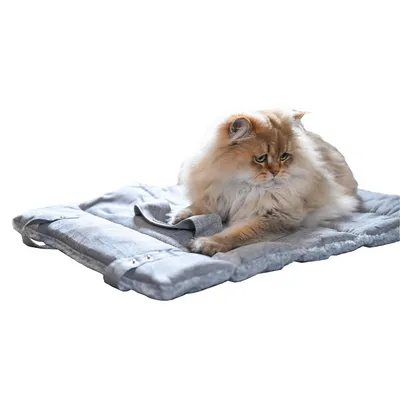 Maxcor Tapis Rectangulaire Chat&Chien - Réversible été/hiver - Petit Gris