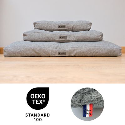 MaxCor Coussin Rectangulaire à Mémoire de Forme pour Chien - Moyen Gris