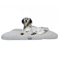MaxCor Coussin Rectangulaire à Mémoire de Forme pour Chien - Grand Gris