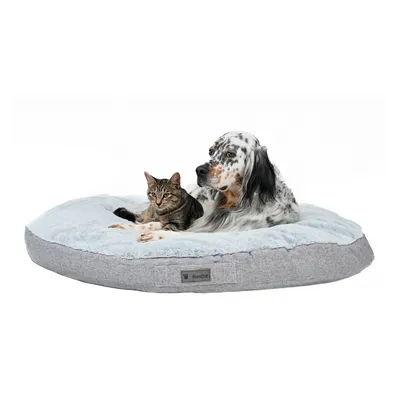 MaxCor Coussin Rond à Mémoire de Forme Réversible Chien - Grand (XL) Gris