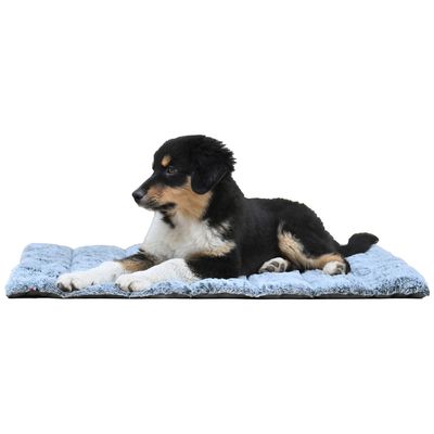 Maxcor Tapis Rectangulaire pour Chien - Réversible été/hiver - Moyen Gris Anthracite - L (65 x 80 cm)