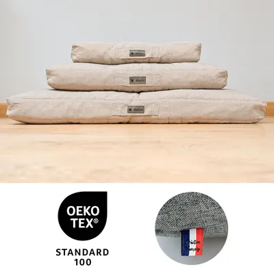 MaxCor Coussin Rectangulaire à Mémoire de Forme pour Chien - Moyen Beige