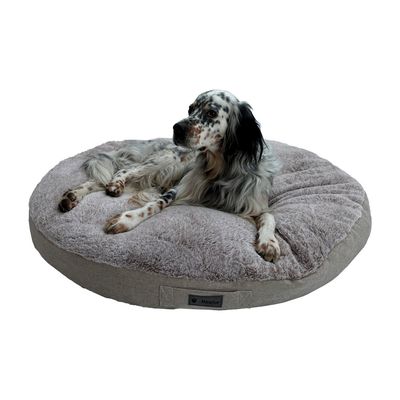 MaxCor Coussin Rond à Mémoire de Forme Réversible Chien - Grand (XL) Gris