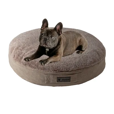 MaxCor Coussin Rond à Mémoire de Forme Réversible Chien - Moyen (L) Beige MaxCor Coussin Rond à Mémoire de Forme Réversible Chien - Moyen (L) Beige