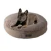 MaxCor Coussin Rond à Mémoire de Forme Réversible Chien - Moyen (L) Beige