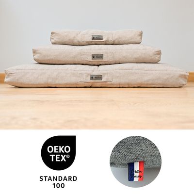 MaxCor Coussin Rectangulaire à Mémoire de Forme pour Chien - Grand Beige