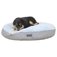 MaxCor Coussin Rond à Mémoire de Forme Réversible Chien - Moyen (L) Gris
