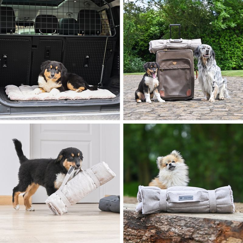 Maxcor Tapis Rectangulaire pour Chien - Réversible été/hiver - Grand Gris