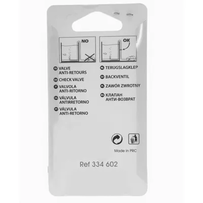 Valve anti-retours verte aquarium.