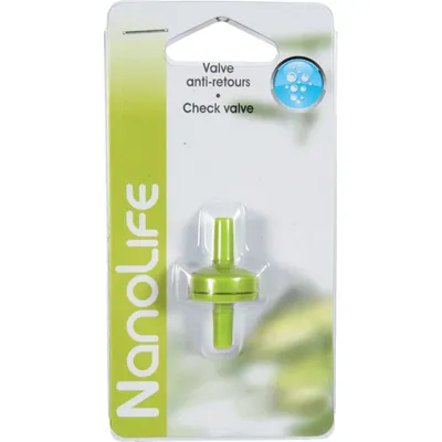 Valve anti-retours verte aquarium.