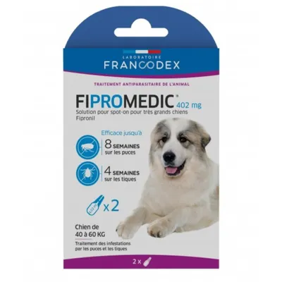 2 Pipettes Fipromedic 402 mg antiparasitaire 2 Pipettes Fipromedic 402 mg antiparasitaire