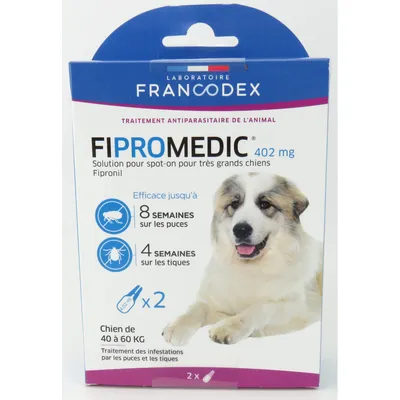 2 Pipettes Fipromedic 402 mg antiparasitaire 2 Pipettes Fipromedic 402 mg antiparasitaire
