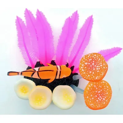 Décoration aquarium Fluo. Poisson clown