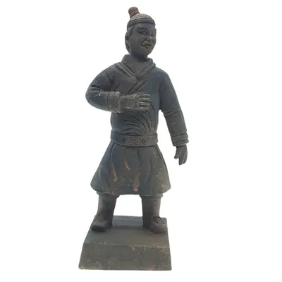 Statuette guerrier chinois Qin 6 L, hauteur 14 cm Statuette guerrier chinois Qin 6 L, hauteur 14 cm