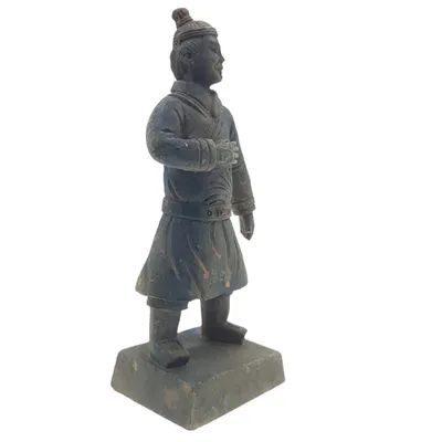 Statuette guerrier chinois Qin 6 L, hauteur 14 cm