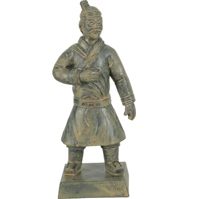 Statuette guerrier chinois Qin 6 L, hauteur 14 cm