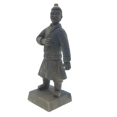 Statuette guerrier chinois Qin 6 L, hauteur 14 cm
