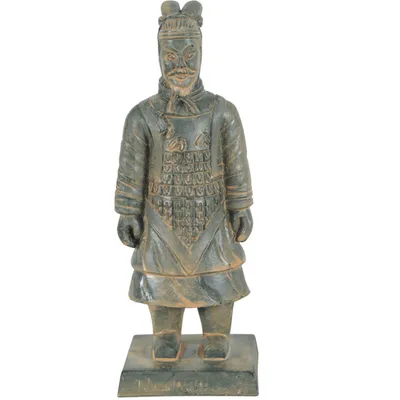 Statuette guerrier chinois Qin 4 L, hauteur 14 cm