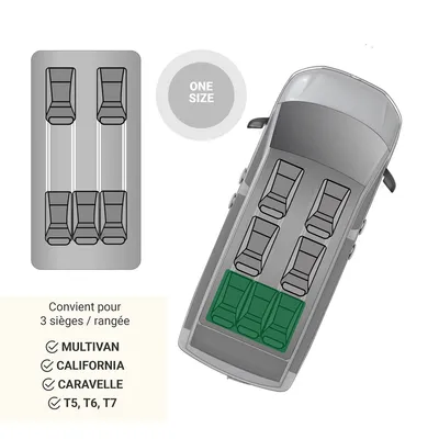 Doctor Bark Protection de siège VW Multivan 3 places