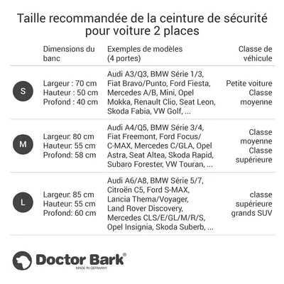 Doctor Bark Housse de siège auto 2 places