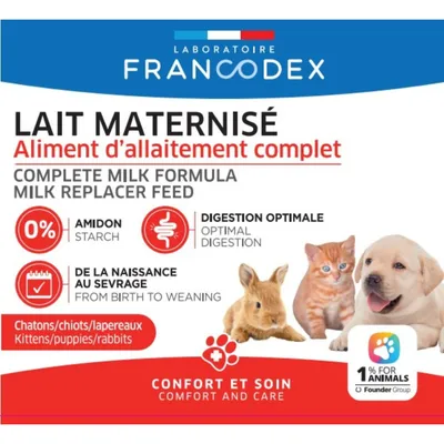 Lait maternisé complet 350 g pour chiot, chaton, lapereau Lait maternisé complet 350 g pour chiot, chaton, lapereau