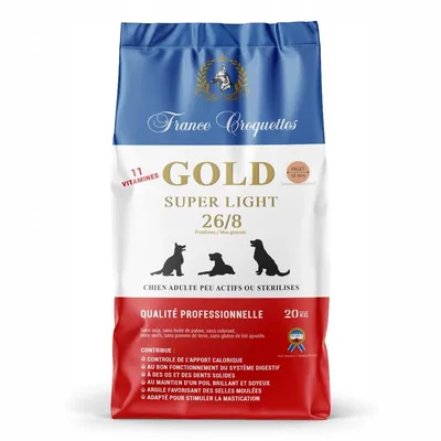 France Croquettes pour chien adulte Gold Super Light 26/8 France Croquettes pour chien adulte Gold Super Light 26/8