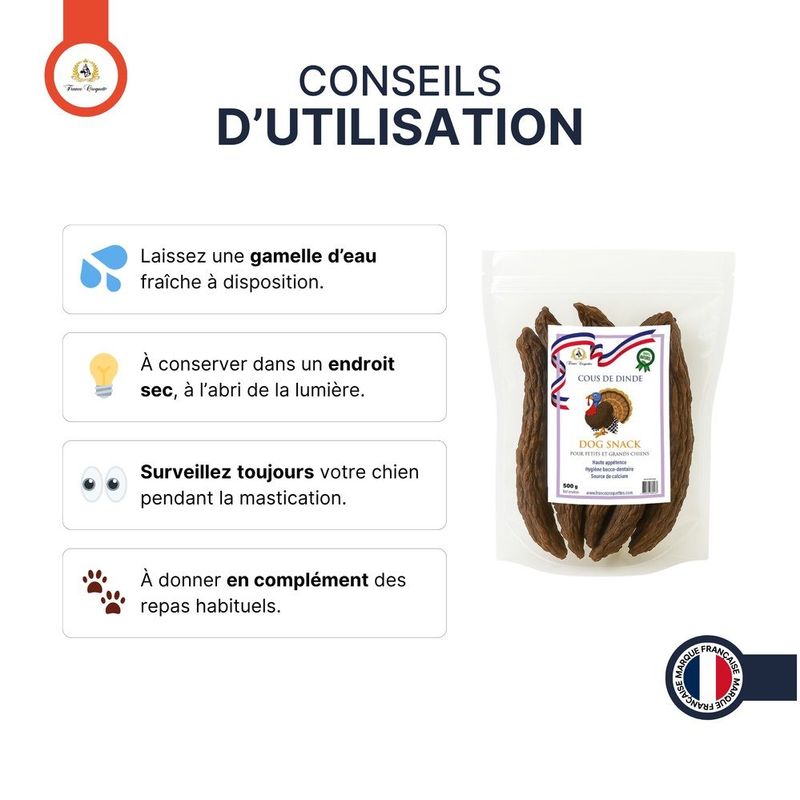 france croquettes cous de dinde friandise pour chien
