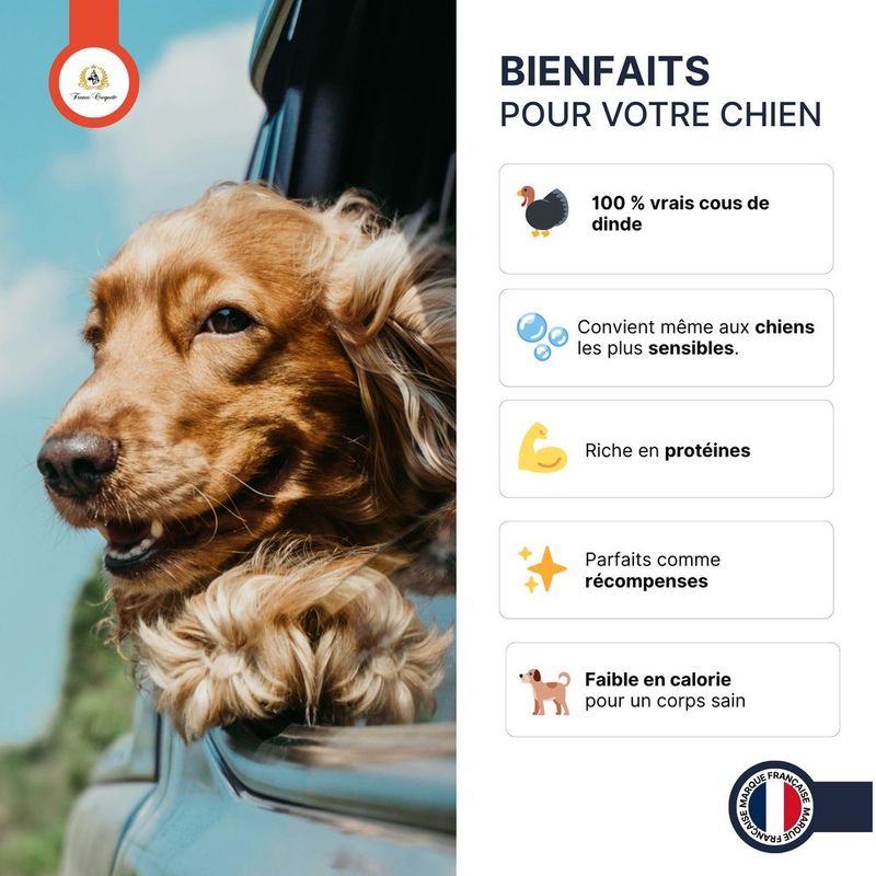 france croquettes cous de dinde friandise pour chien