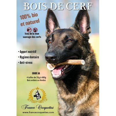 France Croquettes - Bois de cerf xxl entier