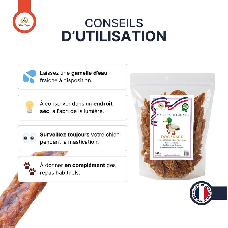 france croquettes magrets de canard friandise pour chien