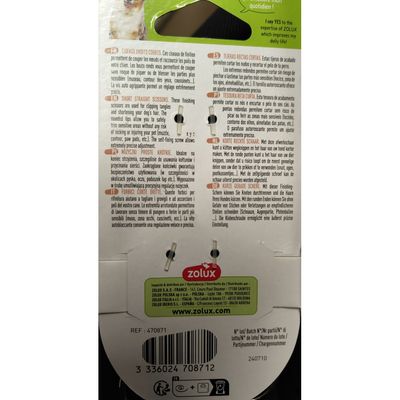 Ciseaux droits de finition à bout rond 12 cm en acier inoxydable