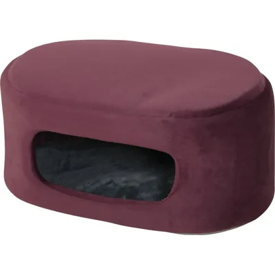Coussin grotte ovale bordeaux Louise