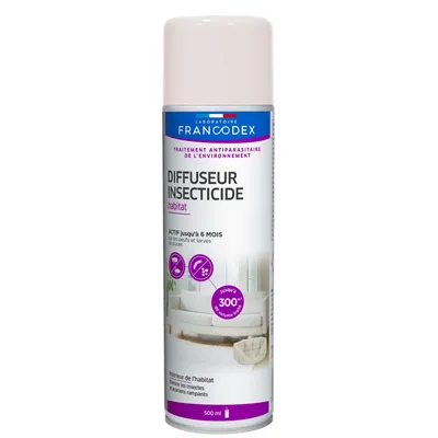 Diffuseur insecticide habitat 500 ml (130m²)traitement antiparataire Diffuseur insecticide habitat 500 ml (130m²)traitement antiparataire