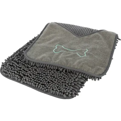 Trixie - Serviette absorbante avec pochettes pour les mains pour chien