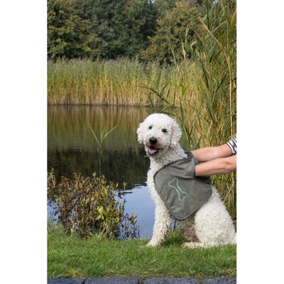 Serviette absorbante avec pochettes pour les mains pour chien