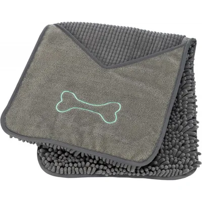 Trixie - Serviette absorbante avec pochettes pour les mains pour chien