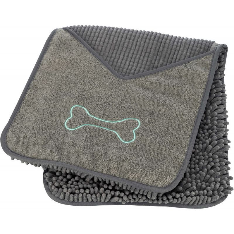 Trixie - Serviette absorbante avec pochettes pour les mains pour chien