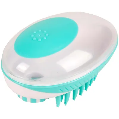 Flamingo - Brosse de shampouinage nettoyage et de massage 2 en 1 pour chien