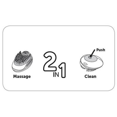 Brosse de shampouinage nettoyage et de massage 2 en 1 pour chien
